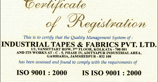 ISO9000 Certificate