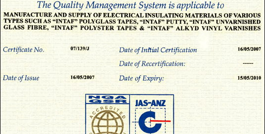 ISO9000 Certificate